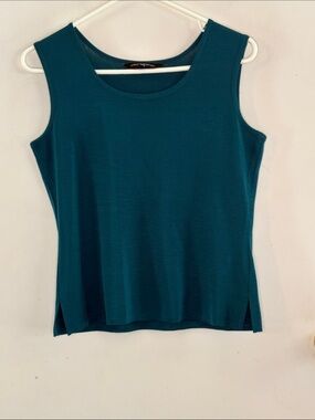 Ming Wang teal knit tank shell Size Petite Small